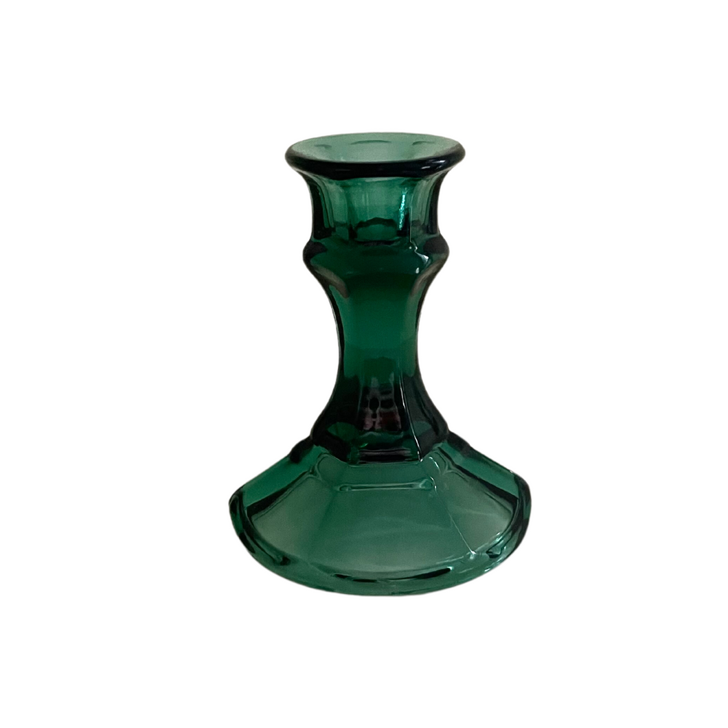 Vintage Emerald Candlestick Holder